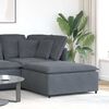 vidaXL modulær sofa fodskammel modul 100x100x48 cm mørkegrå