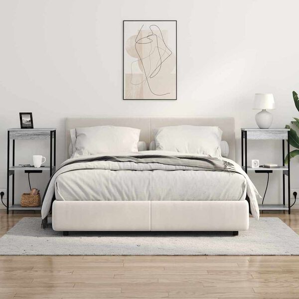 vidaXL Natskab med hylde Gr&aring; Sonoma 41 x 31 x 76 cm Konstrueret tr&aelig;