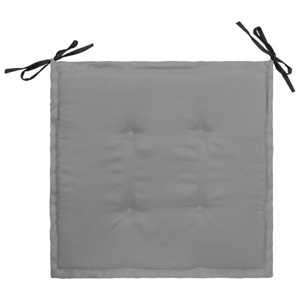 vidaXL hynder til havestole 2 stk. 50x50x3 cm stof sort og gr&aring;