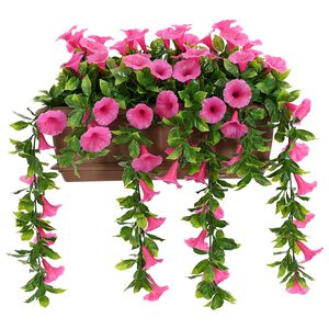 vidaXL Kunstige blomster Lilla r&oslash;d 55 x 20 x 55 cm PE og st&aring;l