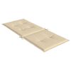 vidaXL stolehynder m. høj ryg 6 stk. 120x50x3 cm stof beige