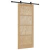 vidaXL Skyded&oslash;r ORKDAL Naturfarvet 86 x 211 cm Massivt fyrretr&aelig;