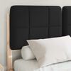 vidaXL Sengestel med Polstret Hovedgavl Sort 120 x 190 cm