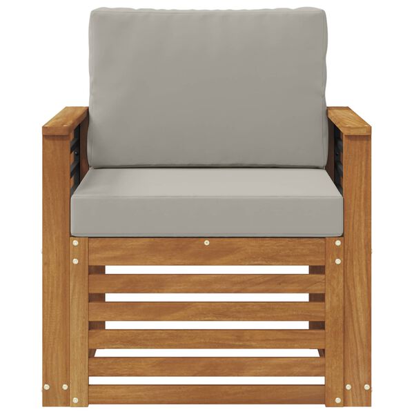 vidaXL Udend&oslash;rs sofagruppe med pude Naturfarvet 71 x 63 x 73 cm