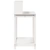 vidaXL plantebord med hylder 108x50x109,5 cm massivt fyrretræ hvid