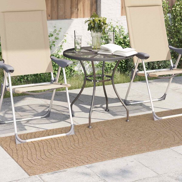 vidaXL Omr&aring;det&aelig;pper Moir&eacute; HUARTE Naturfarvet 150 x 80 cm Polyester