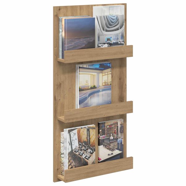 vidaXL Magasin Rack Artisan Egetr&aelig; 51 x 11 x 102 cm Konstrueret tr&aelig;