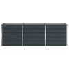 vidaXL Plantekasse Antracit 240 x 80 x 75 cm St&aring;l