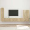 vidaXL Tv v&aelig;gskab s&aelig;t V&aelig;gmonteret 6 pcs Sonoma eg