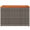 vidaXL havesideborde 2 stk. 55x34x37 cm polyrattan og massivt træ grå