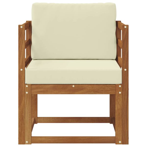 vidaXL Udend&oslash;rs sofagruppe Soli Akacietr&aelig; og polyester Naturfarvet