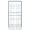 vidaXL gabionkurv med cover 100x100x200 cm galvaniseret jern