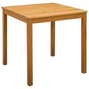 vidaXL Spisebord 75 x 75 x 75 cm Massivt Eg Tr&aelig; Naturfarvet Firkantet