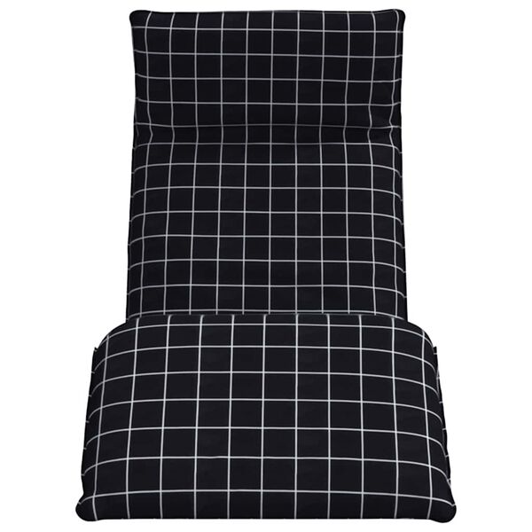 vidaXL foldbar liggestol 175x54x8,5 cm oxfordstof sortternet