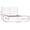 vidaXL sengeramme 160x200 cm King Size massivt fyrretræ hvid