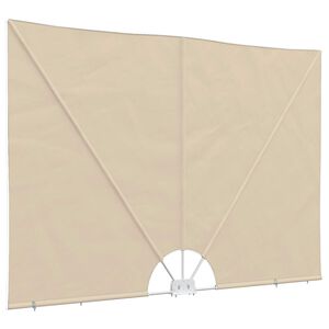 vidaXL sammenklappelig sidemarkise til terrasse cremefarvet 400 x 200 cm