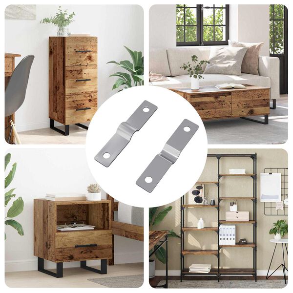 vidaXL Slagplade 2 pcs S&oslash;lv 50 x 10 x 1,2 mm Jern