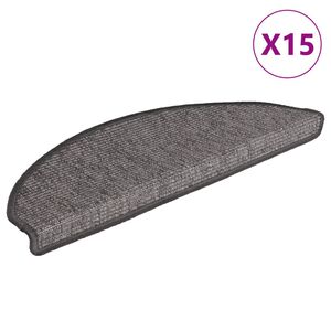vidaXL trappem&aring;tter 15 stk. 65 x 21 x 4 cm beige og gr&aring; halvrunde store