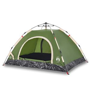 vidaXL 4-personers campingtelt vandt&aelig;t quick-release gr&oslash;n