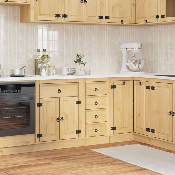 vidaXL Kabinet SKI HonningBrun 40 x 46 x 81 cm Massiv fyrretr&aelig;