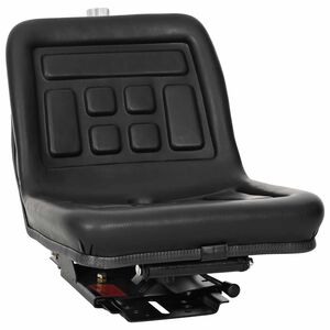 vidaXL Traktor s&aelig;de med affjedring Sort 39,5 x 52 x 43 cm St&aring;l og PVC