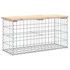 vidaXL haveb&aelig;nk med gabiondesign 83x31,5x42 cm massivt fyrretr&aelig;