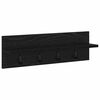 vidaXL V&aelig;gmonteret Jakkeholder V&aelig;gmonteret Sort eg 60 x 10,5 x 18 cm