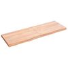 vidaXL bordplade 120x40x(2-4) cm behandlet massivt egetr&aelig; lysebrun