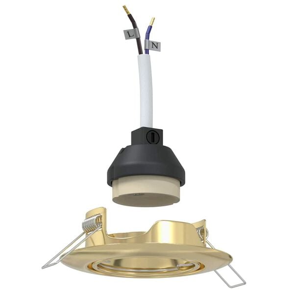 vidaXL Spotlight 12 pcs Guld 9 x 9 x 2.5 cm Metal