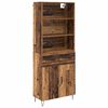 vidaXL Highboard 2 stk. Gammelt tr&aelig; 69,5 x 34 x 180 cm