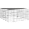 vidaXL kaninbur 110x110x55 cm galvaniseret jern