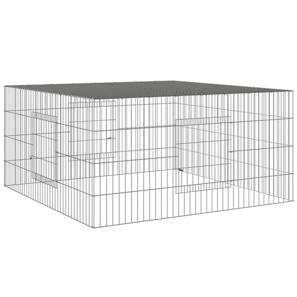 vidaXL kaninbur 110x110x55 cm galvaniseret jern