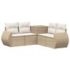 vidaXL Sofa S&aelig;t 5 stk. Beige og cremehvid Poly Rattan og St&aring;l