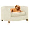 vidaXL hundesofa 69x49x40 cm plys cremefarvet