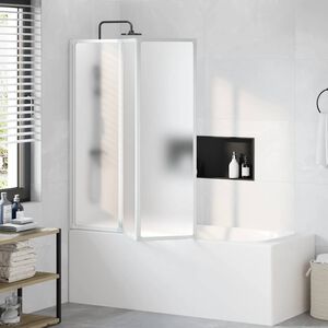 vidaXL Bruser Badekar v&aelig;g sk&aelig;rmbillede 141 x 132 cm 3 Sammenfoldelig Paneler