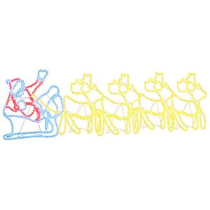 vidaXL Juledekoration med 1224 LED'er Flerfarvet 69 x 79 cm PVC