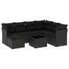 vidaXL sofas&aelig;t til haven 8 dele med hynder polyrattan sort