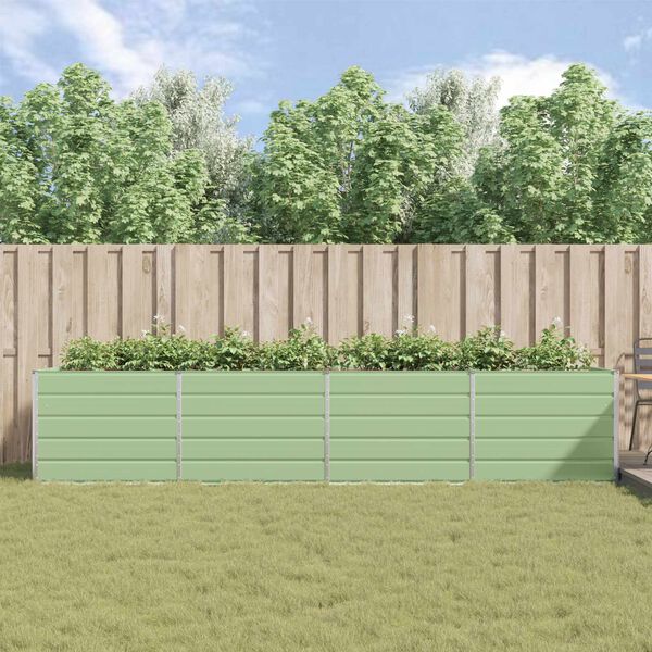 vidaXL Plantekasse Pastel Gr&oslash;n 195 x 100 x 45 cm Galvaniseret st&aring;l