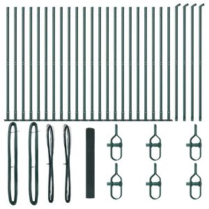 vidaXL Svejset Tr&aring;dhegn med Betonsokkel 50 x 1,2 m PVC-belagt st&aring;l