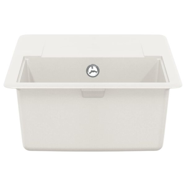 vidaXL Vask Hvid 670 x 460 mm 80% Kvarts og 20% Resin