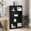 vidaXL bogreol 4 hylder 80x24x143 cm konstrueret tr&aelig; sort egetr&aelig;sfarve