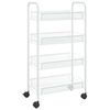 vidaXL k&oslash;kkenvogn med 4 hylder 46x26x85 cm jern hvid