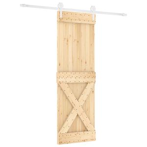 vidaXL Skyded&oslash;r 80 x 210 cm Massivt fyrretr&aelig; Natur og hvid