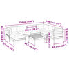vidaXL sofas&aelig;t til haven 8 dele med hynder massivt douglasgran