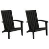 vidaXL Adirondack-havestole 2 stk. polypropylen sort