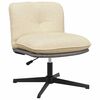 vidaXL drejelig kontorstol stof cremefarvet