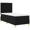 vidaXL LED Box Spring Bed med madras Sort 100 x 200 cm Stof
