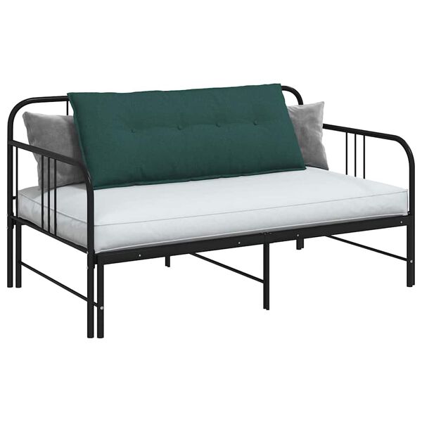 vidaXL Rygpude M&oslash;rkegr&oslash;n 120 x 19 x 50 cm Stof