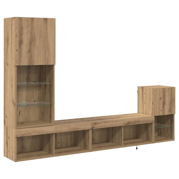 vidaXL TV V&aelig;gmonteringer V&aelig;gmonteret Artisan Egetr&aelig; Konstrueret tr&aelig;