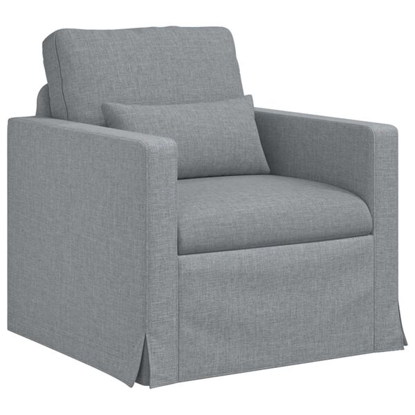 vidaXL Sofa 2 pcs Lysegr&aring; 198 x 78 x 80 cm Stof